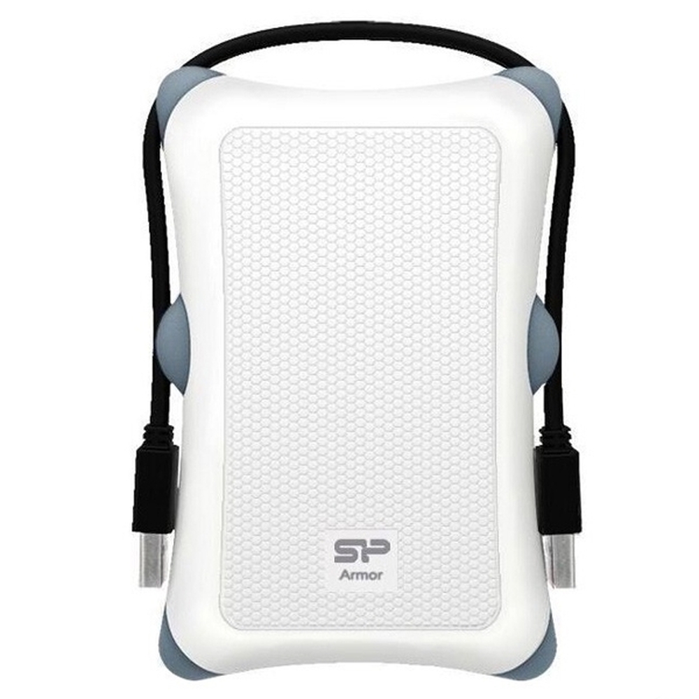 Przenośny dysk Armor A30, 1TB Silicon Power - z logo z własnym nadrukiem, kolor biały