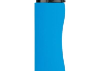 Zapalniczka soft touch MOUSCRON - z logo z własnym nadrukiem, kolor jasnoniebieski