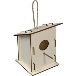 Domek dla ptaków PRESTORIA - z logo z własnym nadrukiem, kolor beżowy