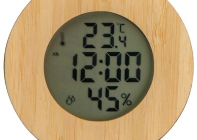 Stacja pogodowa DUSSELDORF - z logo z własnym nadrukiem, kolor beżowy