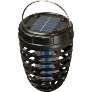 Lampa owadobójcza solarna WIGAN - z logo z własnym nadrukiem, kolor czarny
