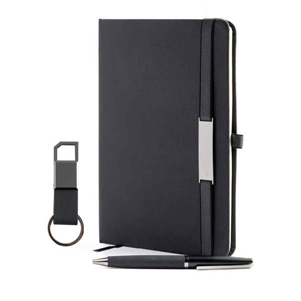 Zestaw upominkowy z notesem / Set Orwel z własnym nadrukiem, kolor Czarny