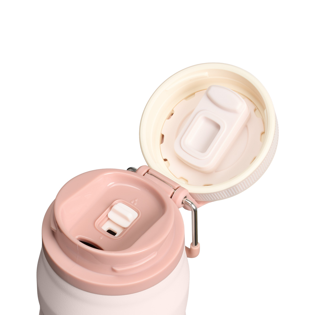 Butelka The IceFlow Bottle Twist Flip 0.7L / 24oz z własnym nadrukiem, kolor Rose Quartz