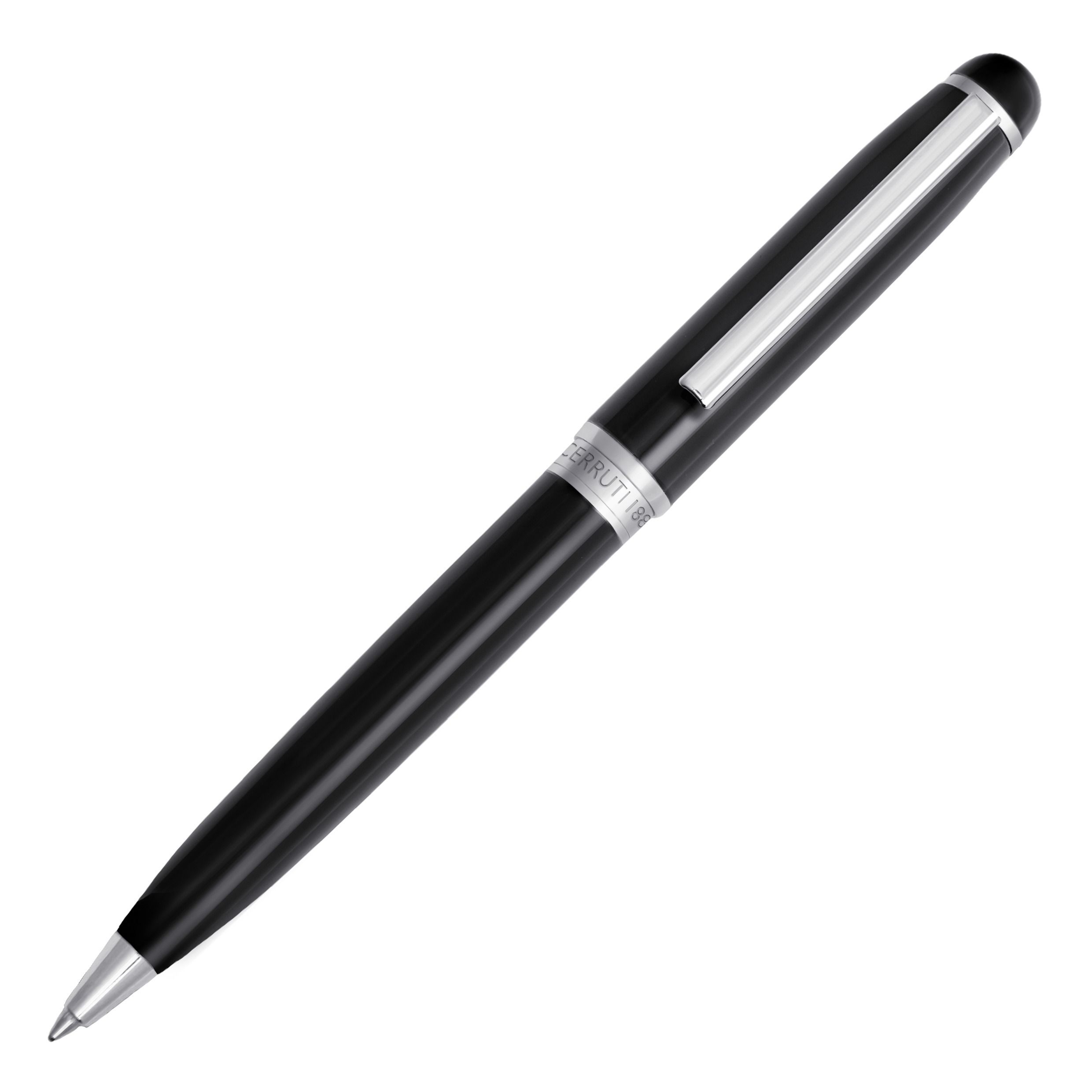 Długopis Leap Classic Black z własnym nadrukiem, kolor Czarny