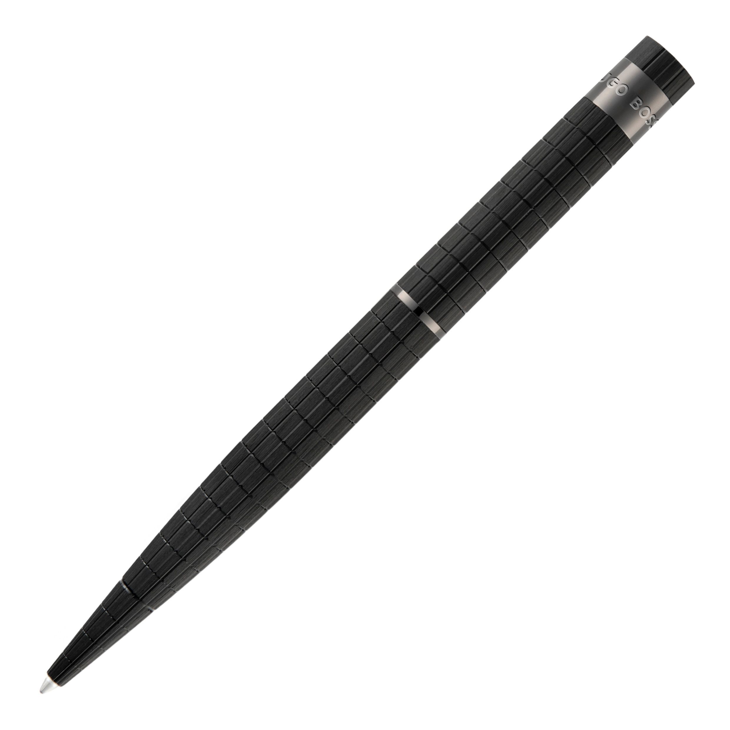 Długopis Loop Bauhaus Black z własnym nadrukiem, kolor Czarny