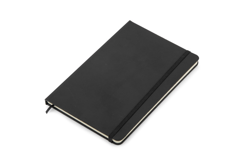 Notes VITAL w kratkę A5 z własnym nadrukiem, kolor czarny