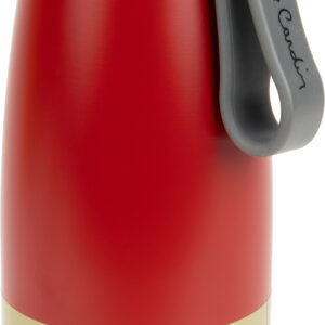 Butelka termiczna stalowa Pierre Cardin 650 ml - z logo z własnym nadrukiem, kolor czerwony