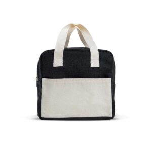 Torba termiczna z bawełny i polyestru / NaturaCool z własnym nadrukiem, kolor Czarny