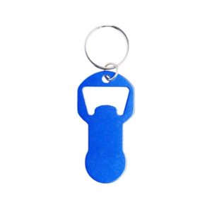 Brelok otwieracz z recyklingowanego aluminium / Token z własnym nadrukiem, kolor Royal blue