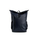 Czarny Plecak miejski na laptop z polyestru 600D RPET / Roll