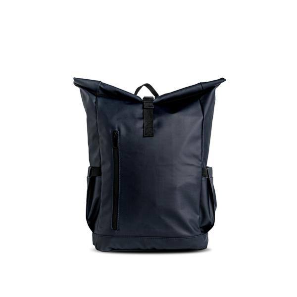 Plecak miejski na laptop z polyestru 600D RPET / Roll z własnym nadrukiem, kolor Czarny