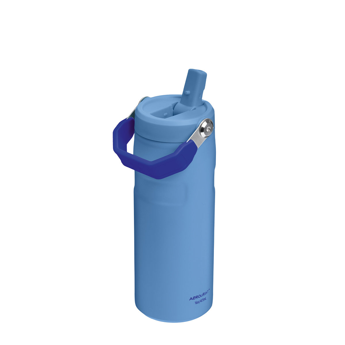 Butelka The IceFlow Bottle Flip Straw 2.0 0.47L z własnym nadrukiem, kolor Blue Sky