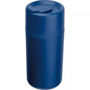 Kubek z podwójnymi ściankami GENOA 500 ml - z logo z własnym nadrukiem, kolor granatowy