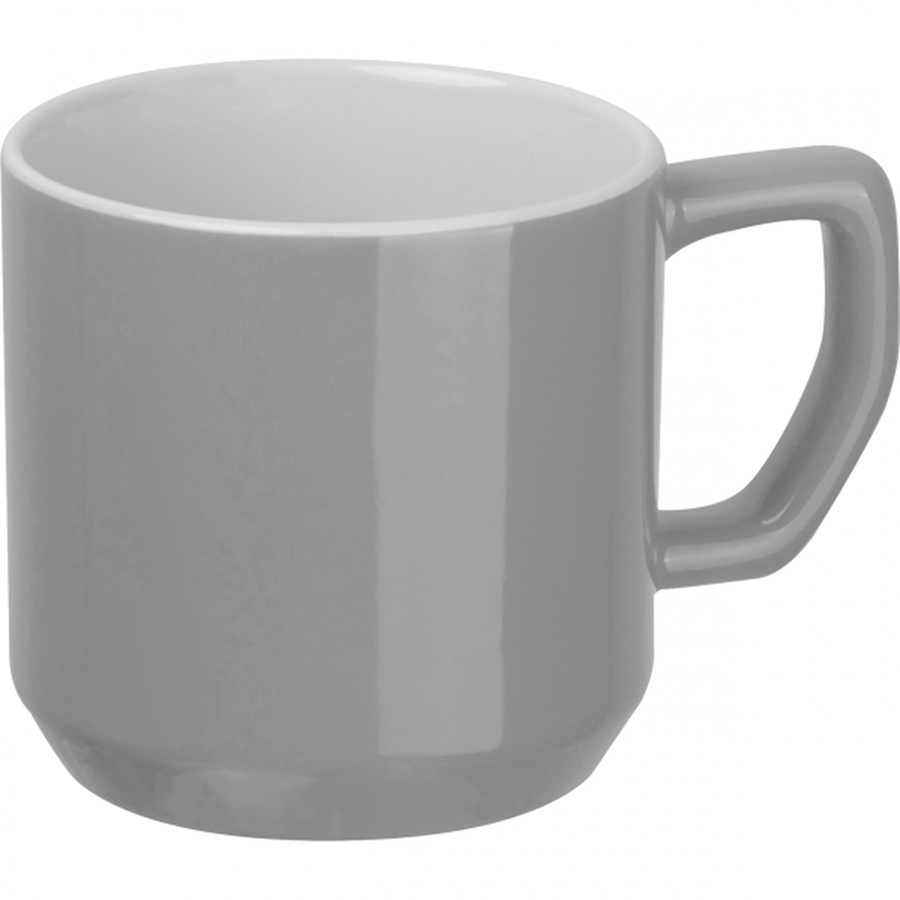 Kubek ceramiczny KYIV 330 ml - z logo z własnym nadrukiem, kolor szary