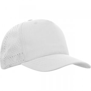 Czapka z daszkiem 5 paneli COLUMBIA - z logo z własnym nadrukiem, kolor biały