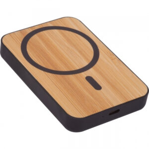 Power bank bezprzewodowy 5000 mAh CAIRO - z logo z własnym nadrukiem, kolor beżowy