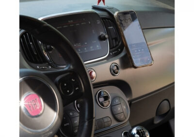 Magnetyczny uchwyt na telefon CAPE TOWN - z logo z własnym nadrukiem, kolor czarny