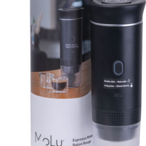 Ekspres do kawy 60 ml BATON ROUGE MoLu - z logo z własnym nadrukiem, kolor czarny