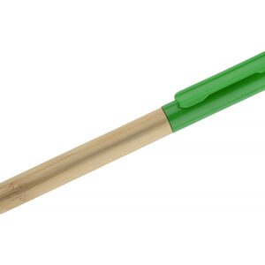 Długopis bambusowy TUFI z własnym nadrukiem, kolor zielony jasny