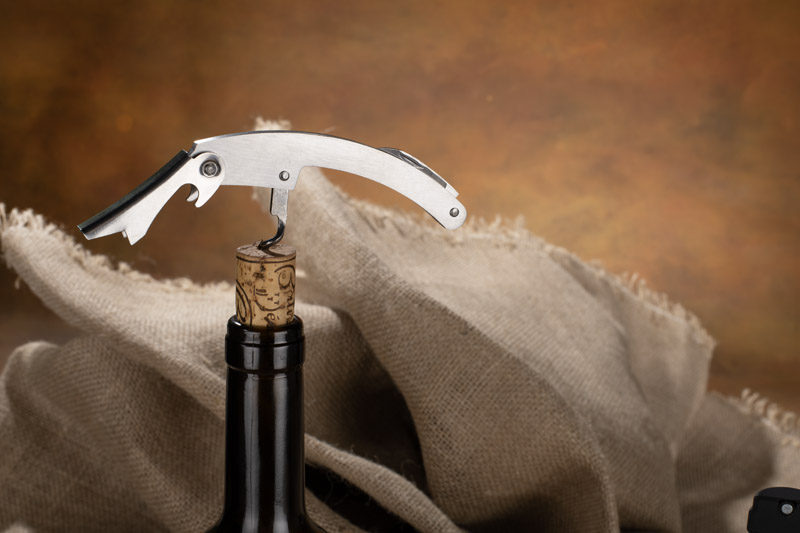 Zestaw do wina SOMMELIER z własnym nadrukiem, kolor czarny
