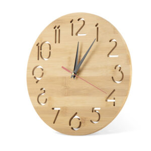 Zegar ścienny TOKKI z własnym nadrukiem, kolor beżowy