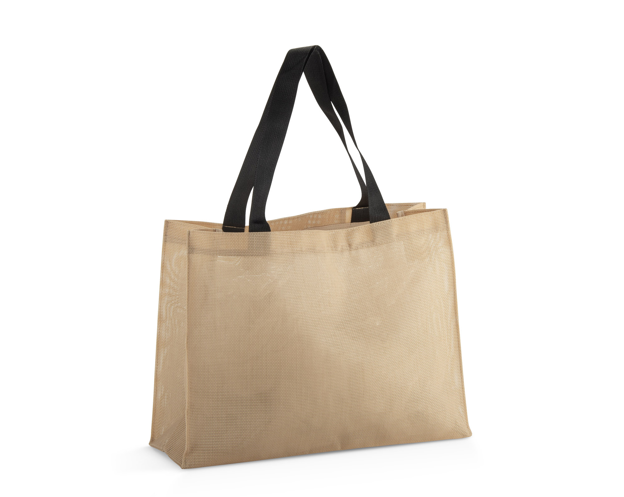 Torba plażowa BAZA z własnym nadrukiem, kolor beżowy