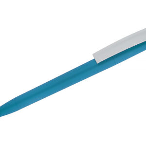 Długopis ZENO z własnym nadrukiem, kolor błękitny