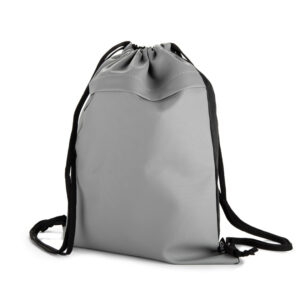 Worek na sznurkach BASKO z własnym nadrukiem, kolor szary
