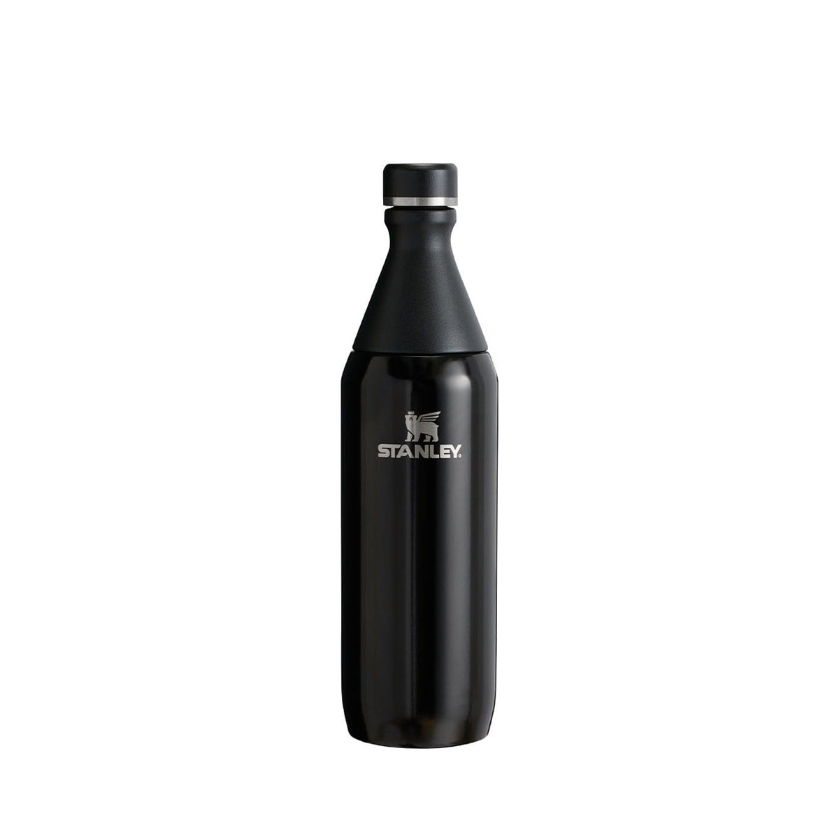 Stanley butelka All Day Slim 0.35 L z własnym nadrukiem, kolor Black Gloss