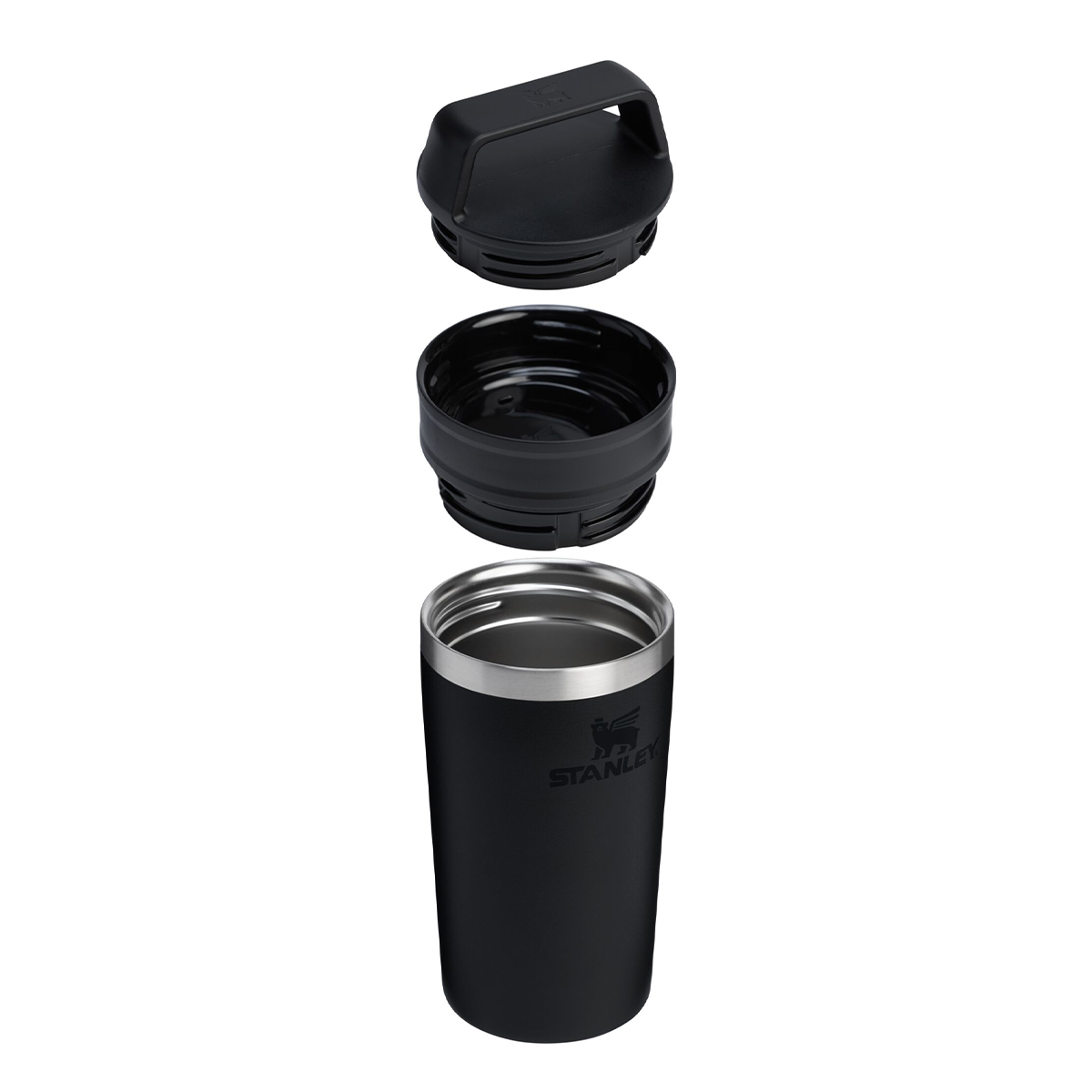 Kubek termiczny Stanley Cafe TO-GO 0,35L z własnym nadrukiem, kolor Black 2.0