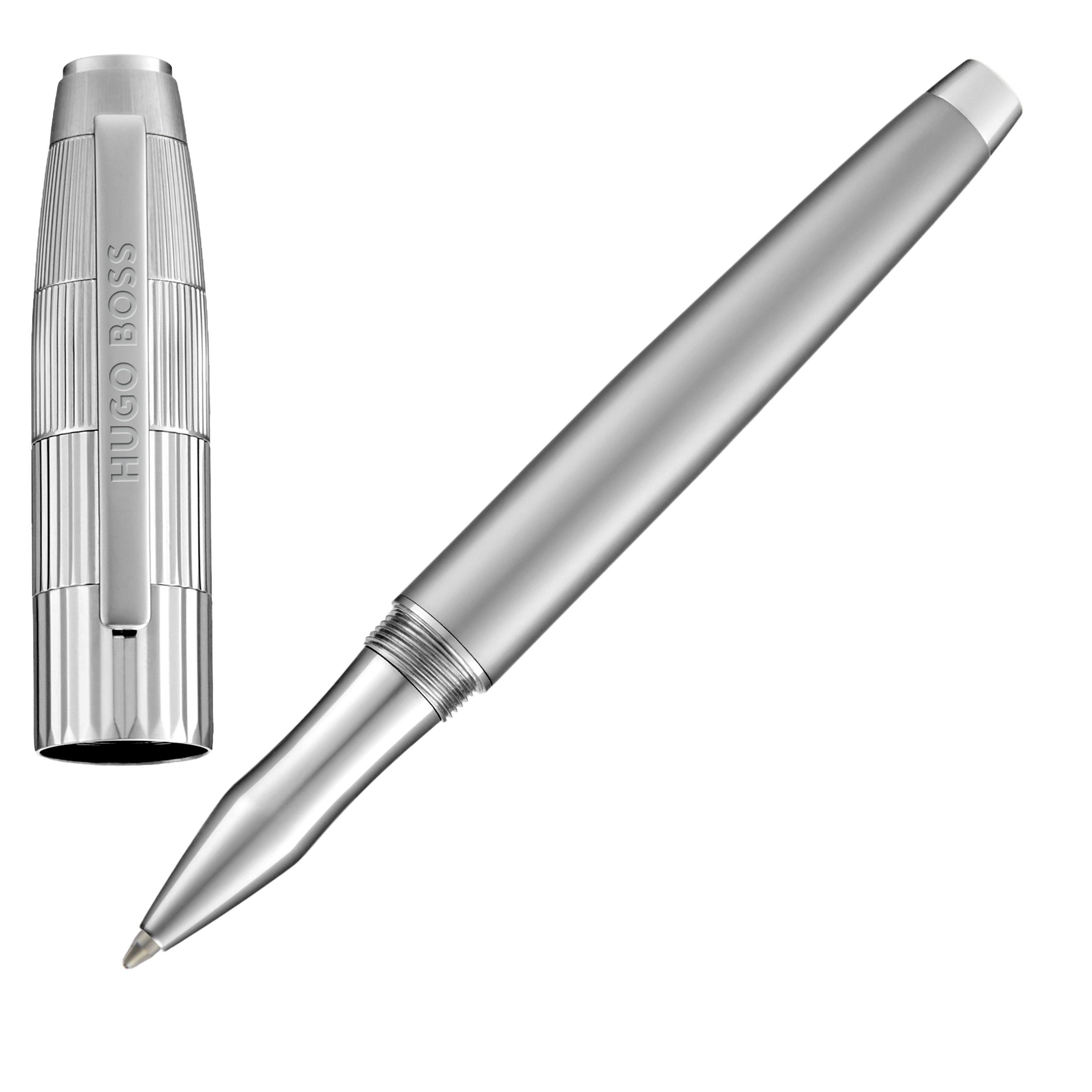 Pióro kulkowe Striato Chrom z własnym nadrukiem, kolor Srebrny