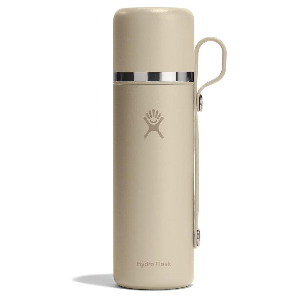 828 ML HOT FLASK AND CUP OAT z własnym nadrukiem, kolor Oat