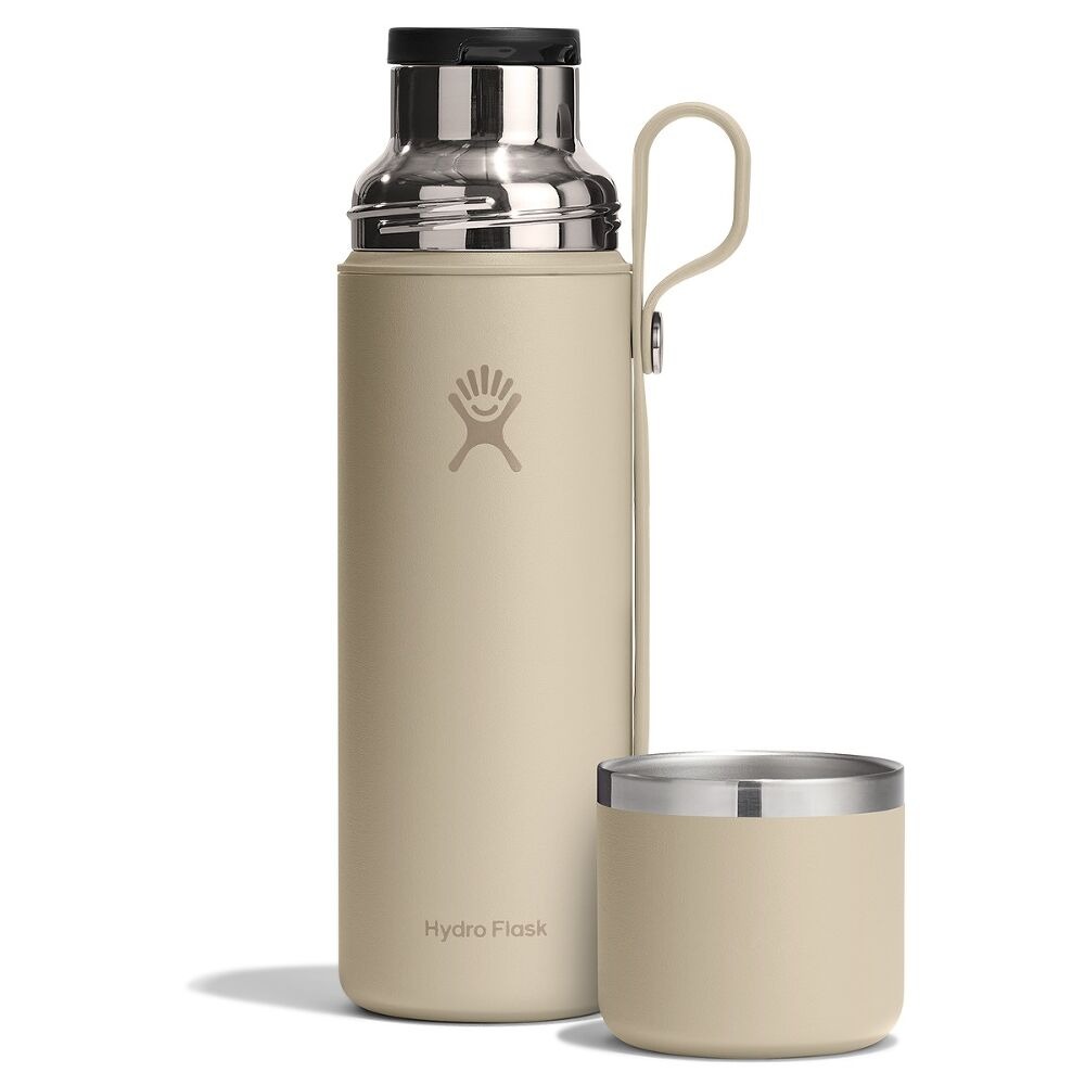 828 ML HOT FLASK AND CUP OAT z własnym nadrukiem, kolor Oat