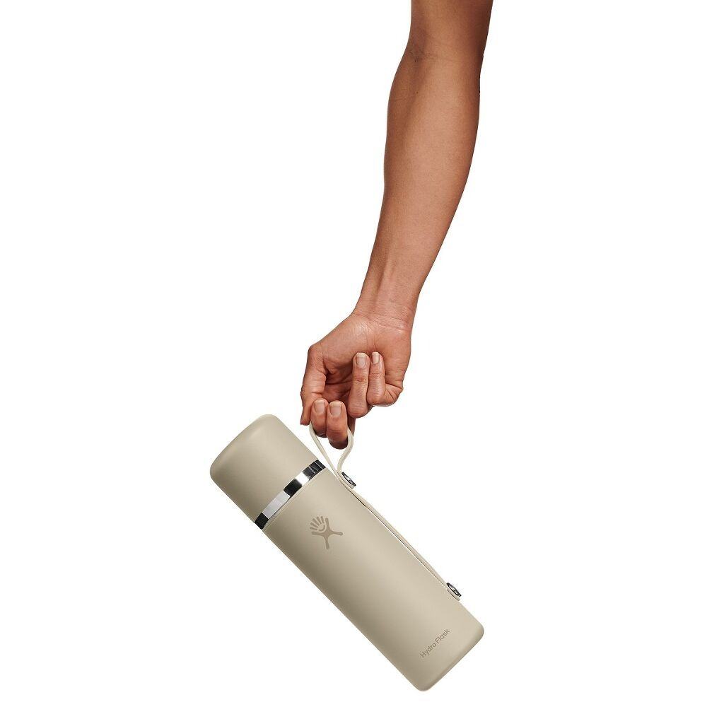 828 ML HOT FLASK AND CUP OAT z własnym nadrukiem, kolor Oat