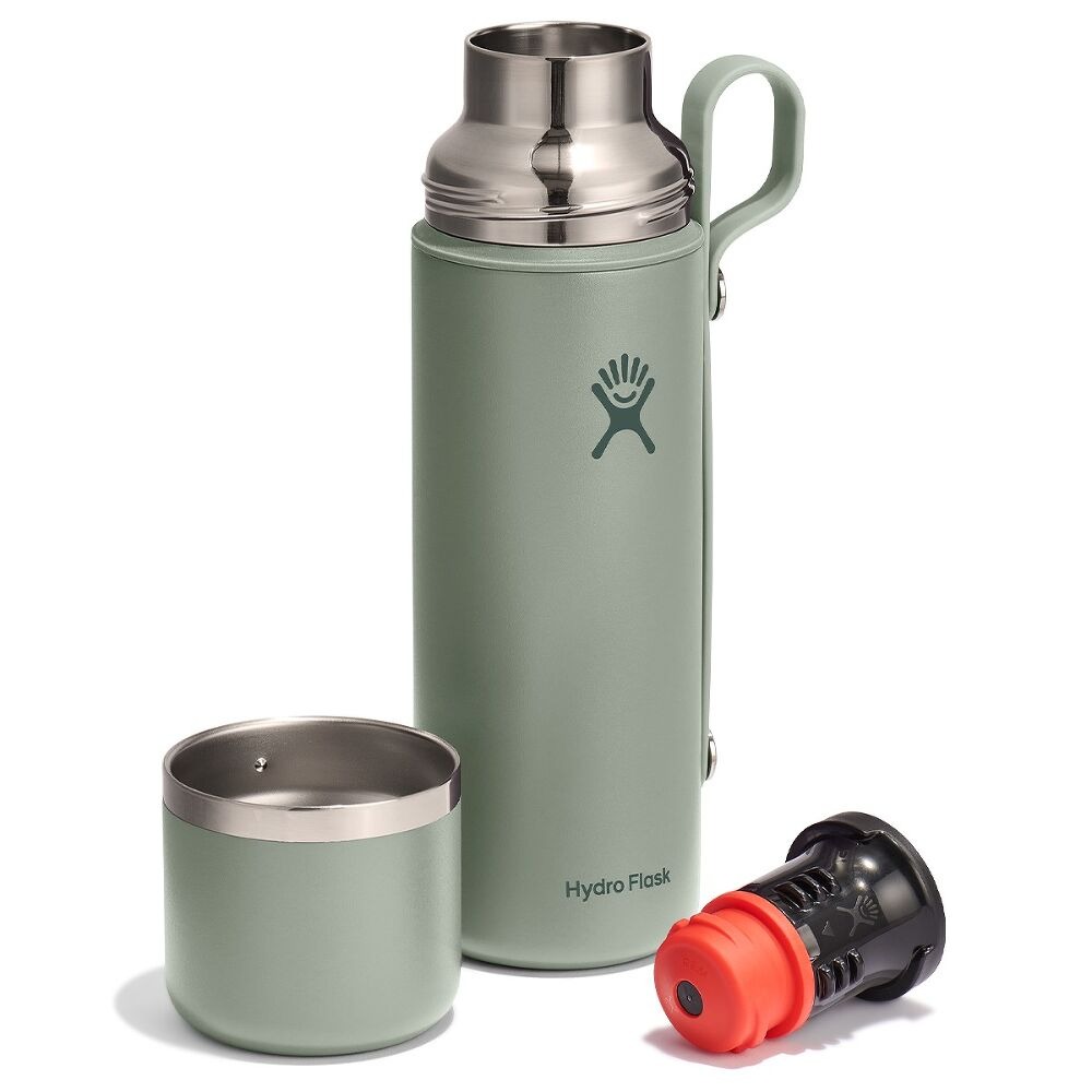 828 ML HOT FLASK AND CUP AGAVE z własnym nadrukiem, kolor Agave
