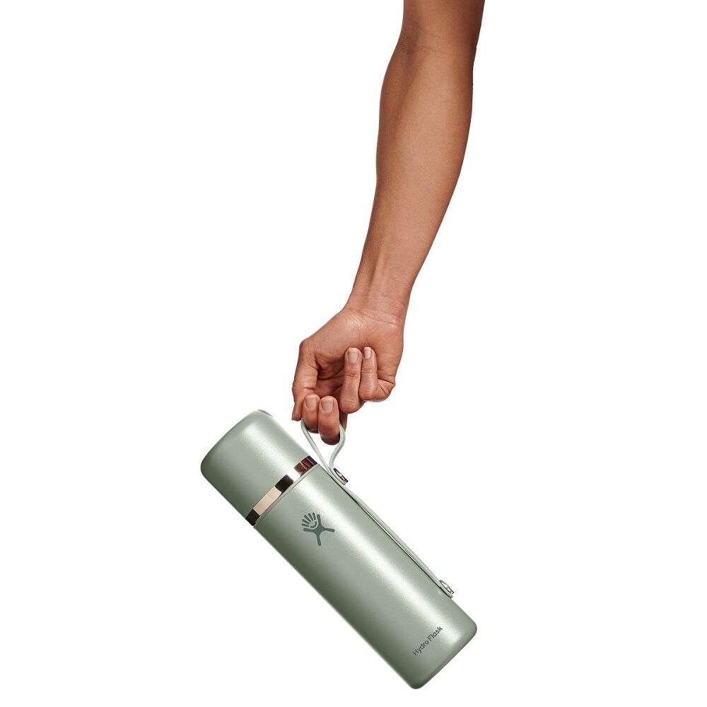 828 ML HOT FLASK AND CUP AGAVE z własnym nadrukiem, kolor Agave