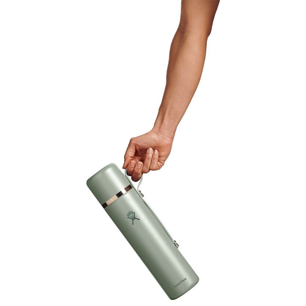 1063 ML HOT FLASK AND CUP AGAVE z własnym nadrukiem, kolor Agave