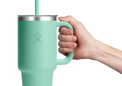 946 ML TRAVEL TUMBLER CLEAR LID MERMAID GREEN z własnym nadrukiem, kolor Mermaid Green