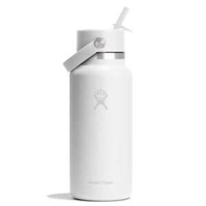 946 ML WIDE FLEX STRAW CAP WHITE z własnym nadrukiem, kolor Biały
