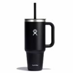 Czarny 1183 ML TRAVEL TUMBLER CLEAR LID BLACK