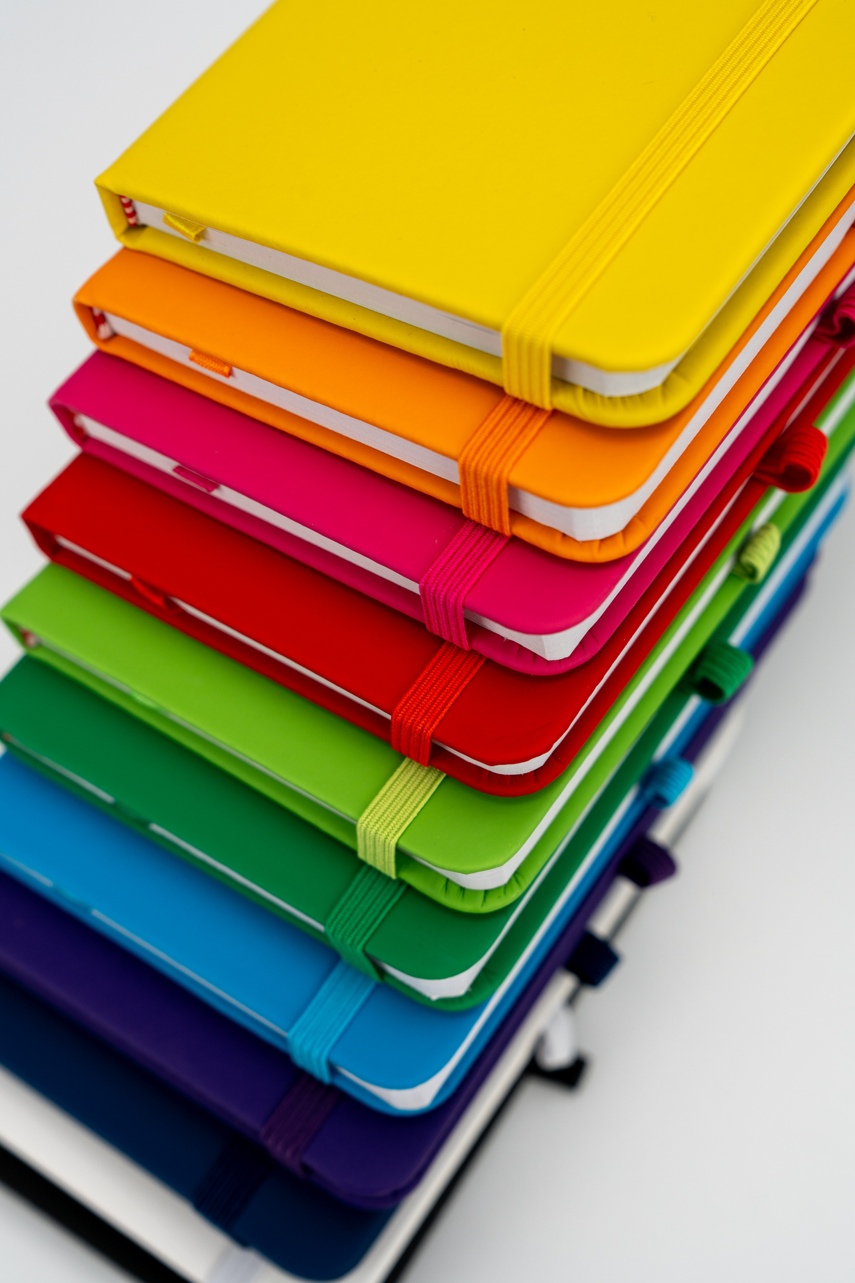 Notes A6 z czystymi stronami LUBECK - z logo z własnym nadrukiem, kolor biały