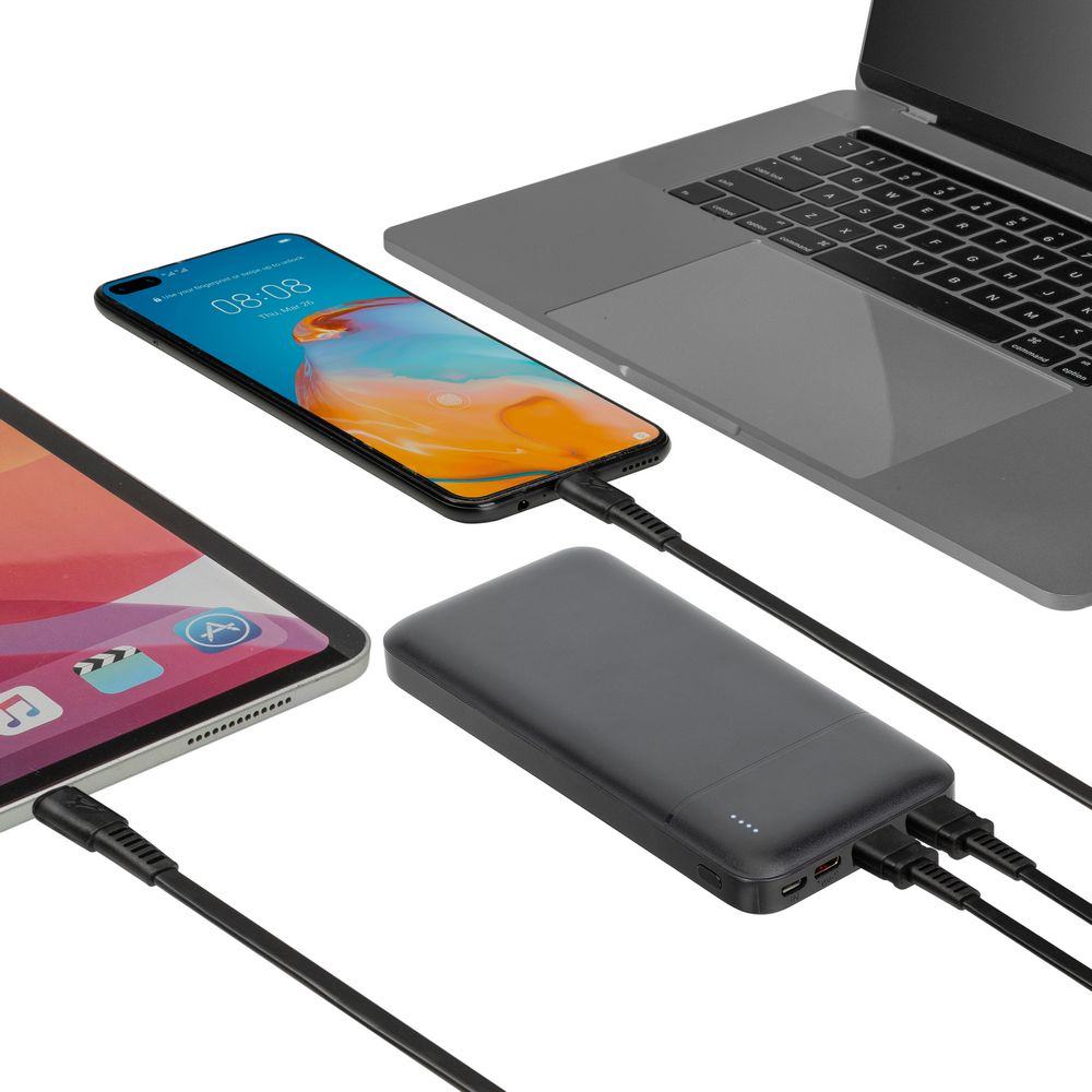 Power Bank VA2101 10000 mAh RIVACASE - z logo z własnym nadrukiem, kolor czarny