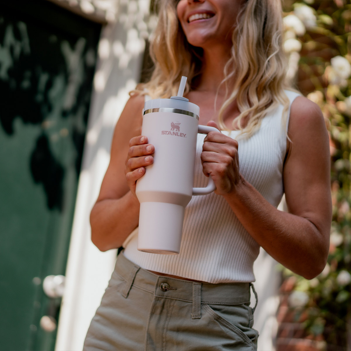 Kubek Termiczny The Quencher H2.O FlowState Tumbler 1.18L z własnym nadrukiem, kolor Rose Quartz 2.0