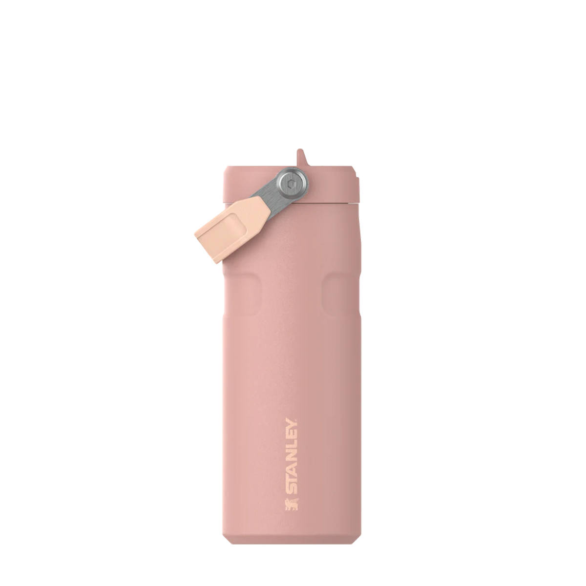 Butelka The IceFlow Bottle Flip Straw 2.0 0.47L z własnym nadrukiem, kolor Peach Rose