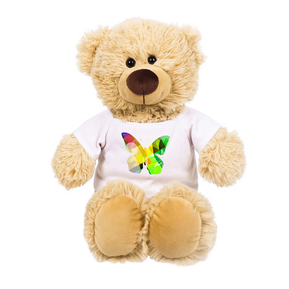 Pluszowy miś | Bernie Honey Junior z własnym nadrukiem, kolor beżowy