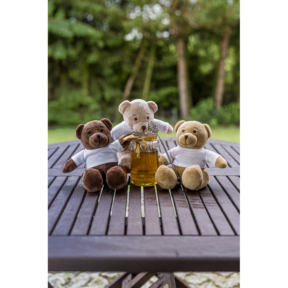Pluszowy miś | Siddy Honey z własnym nadrukiem, kolor jasnobrązowy