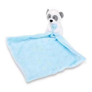 Pluszowy mini kocyk panda | Lorrie z własnym nadrukiem, kolor czarno-biały