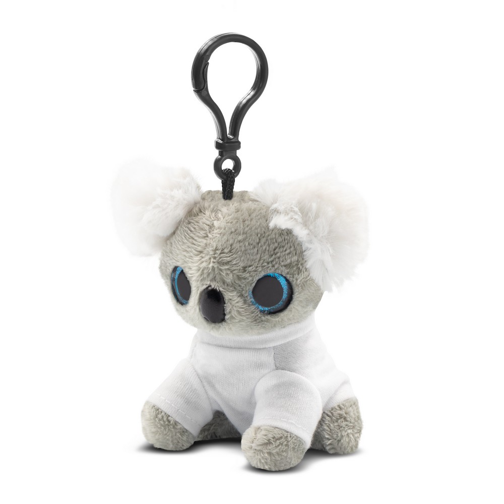 Pluszowy miś koala, zawieszka | Kevin z własnym nadrukiem, kolor szary