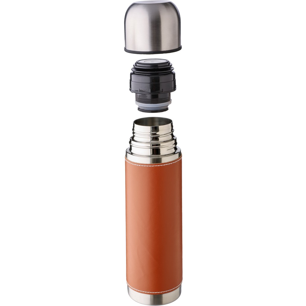 Termos 500 ml z własnym nadrukiem, kolor brązowy