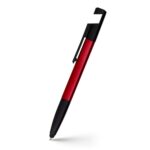 czerwony Długopis wielofunkcyjny, touch pen, stojak na telefon, czyścik do ekranu, linijka, śrubokręty | Tonu